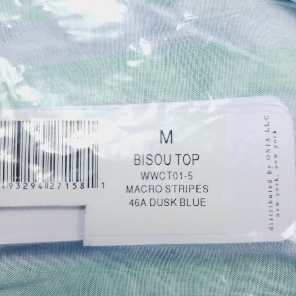 WeWoreWhat Striped Cropped Cotton-Blend Top size M new with tags in bag - Picture 5 of 5